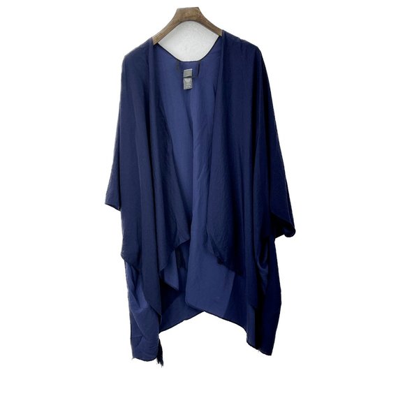 Vince Camuto Blue Navy Relaxed Sleeveless Cardigan ONE SIZE - Picture 1 of 4